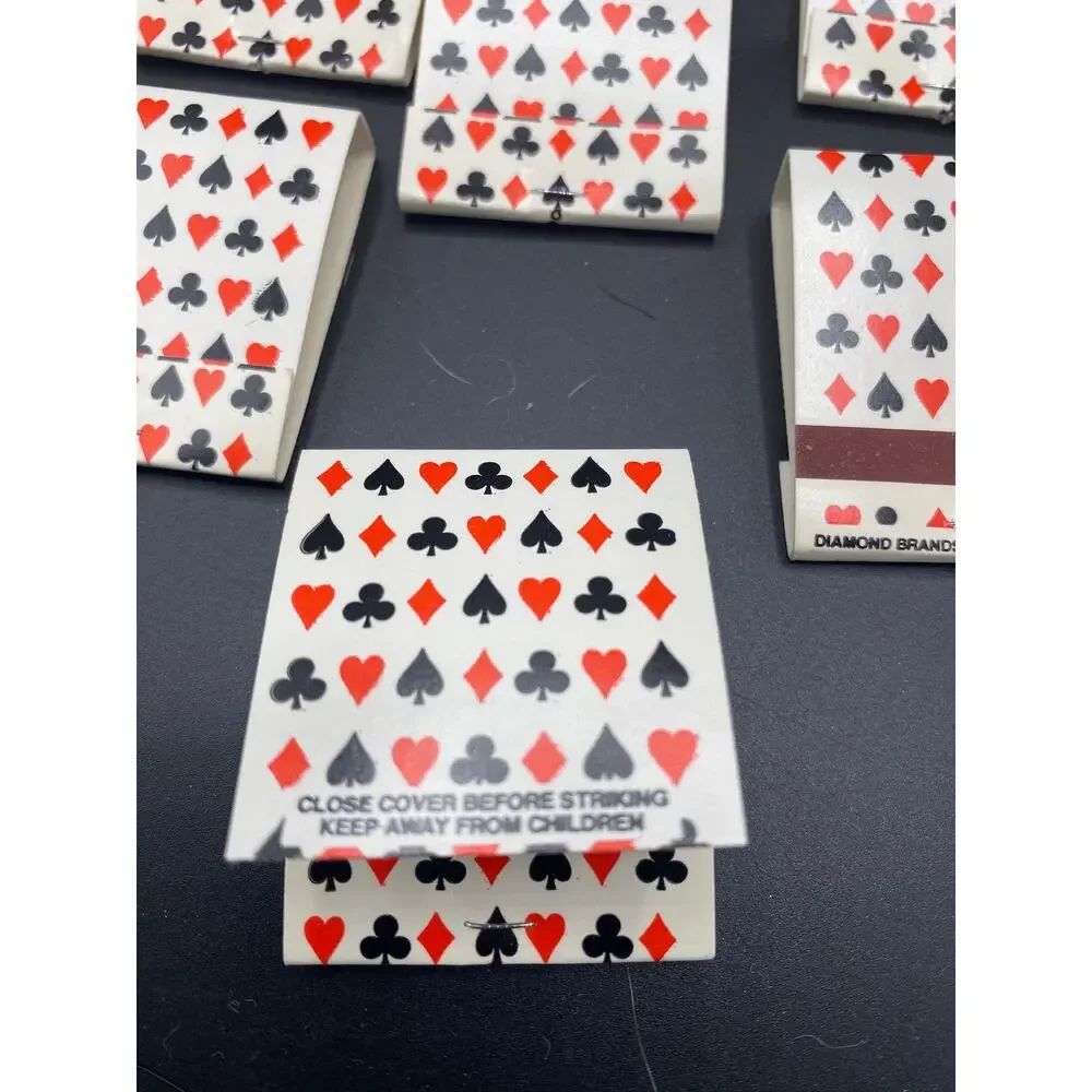 Vintage Matches Playing Card Suits Clubs Spades Diamonds Hearts! - Picture 3 of 5